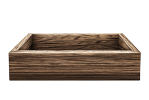 empty wooden box Isolated PNG transparent