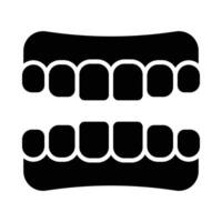 Dentures Vector Glyph Icon For Personal And Commercial Use.