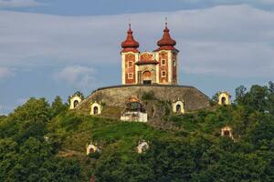 Calvary on Scharffenberg hill in Banska Stiavnica, Slovakia photo