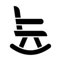 Rocking Chair Vector Glyph Icon For Personal And Commercial Use.