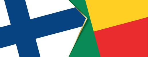 Finlandia y benin banderas, dos vector banderas