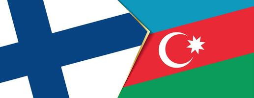 Finland and Azerbaijan flags, two vector flags.