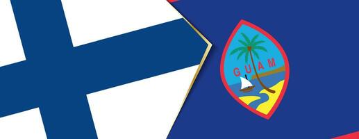 Finlandia y guam banderas, dos vector banderas