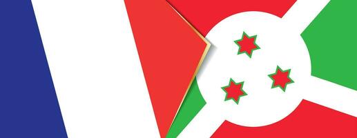 Francia y Burundi banderas, dos vector banderas
