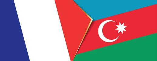 Francia y azerbaiyán banderas, dos vector banderas