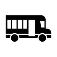 School Bus Vector Glyph Icon For Personal And Commercial Use.