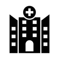 Hospital Vector Glyph Icon For Personal And Commercial Use.