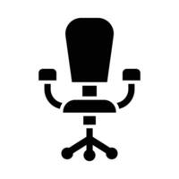 Desk Chair Vector Glyph Icon For Personal And Commercial Use.