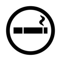 Smoking Area Vector Glyph Icon For Personal And Commercial Use.