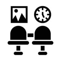 Waiting Room Vector Glyph Icon For Personal And Commercial Use.