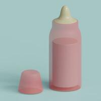 3d rendered milk bottle perfect for baby product design project photo