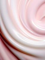 Shiny and moisturizing cream with a touch of grandient pink , 3d render photo