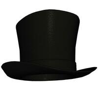 sombrero de copa o sombrero de copa - 3d hacer foto