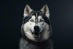 playful dog perfect face and eyes highly detailed AI Generative photo