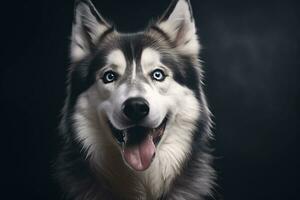 playful dog perfect face and eyes highly detailed AI Generative photo