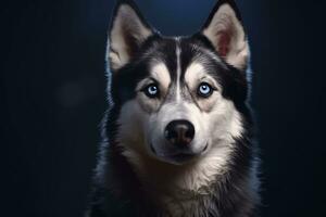 playful dog perfect face and eyes highly detailed AI Generative photo