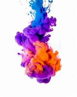 Fluid motion of paint creating an artistic explosion , 3d render photo