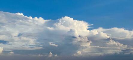 Blue sky and white cloud clear summer view, a large white cloud is in the sky, a blue sky with clouds and some white clouds photo