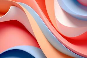 Colorful Curves in a Soft and Abstract Symphony AI generate photo