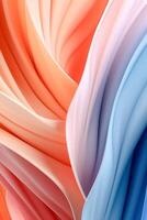 Soft Fabric in Pastel Hues Creates an Enchanting Visual Composition , 3d render photo