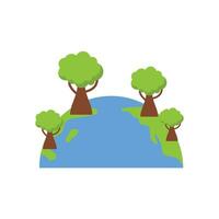 Reforestation Element Vector Flat Design