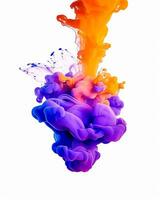 Fluid motion of paint creating an artistic explosion , 3d render photo