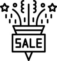 Confetti and Sale Vector Icon Design