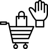 Shopping High Five Vector Icon Design