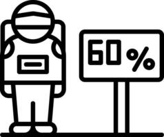 Discounted Astronaut Vector Icon Design