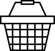 diseño de icono de vector de cesta de compras