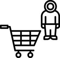 Shopping Astronaut Vector Icon Design