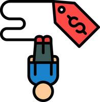 Sale Bungee Jump Vector Icon Design