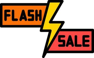 Flash Sale Lightning Vector Icon Design