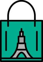 Shopping Bag Tower Vector Icon Design