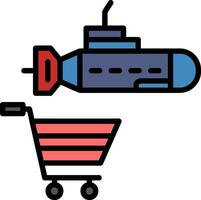 Shopping Submarine Vector Icon Design