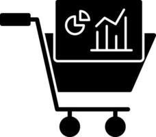 Shopping Graph Vector Icon Design