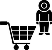 compras astronauta vector icono diseño