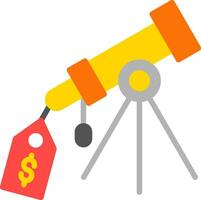 Price Tag Telescope Vector Icon Design