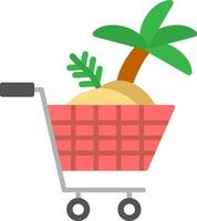 Shopping Cart Island Vector Icon Design