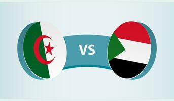 Algeria versus Sudan, team sports competition concept. vector