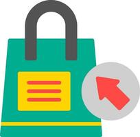 Shopping Bag with Arrow Vector Icon Design