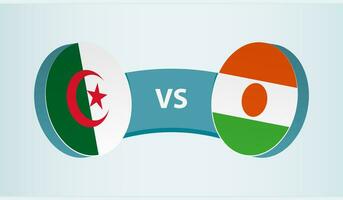 Argelia versus Níger, equipo Deportes competencia concepto. vector