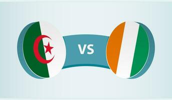 Algeria versus Ivory Coast, team sports competition concept. vector