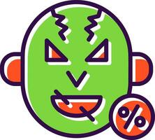 Discounted Zombie Vector Icon Design