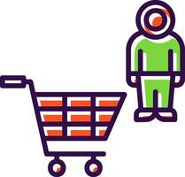 compras astronauta vector icono diseño