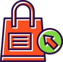 Shopping Bag with Arrow Vector Icon Design