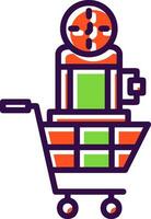 compras hora máquina vector icono diseño