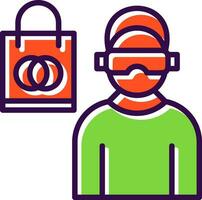 Shopping VR Headset Vector Icon Design