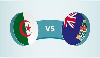 Argelia versus caimán islas, equipo Deportes competencia concepto. vector
