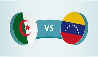 Algeria versus Venezuela, team sports competition concept. vector